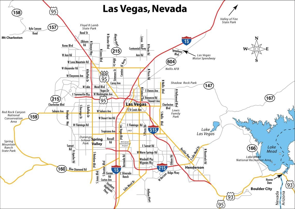 staden Las Vegas karta
