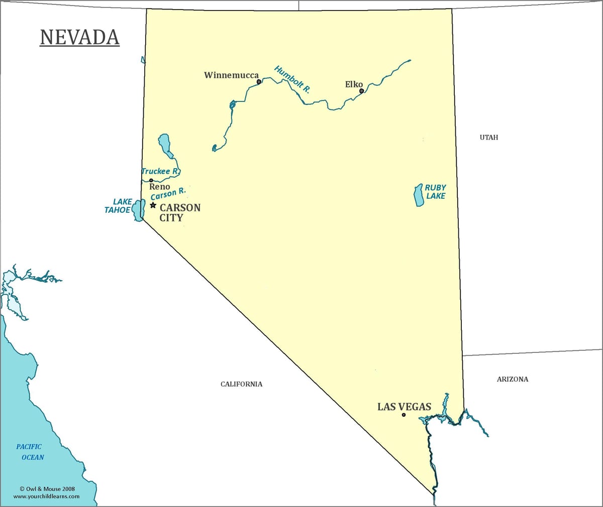 karta över Las Vegas Nevada