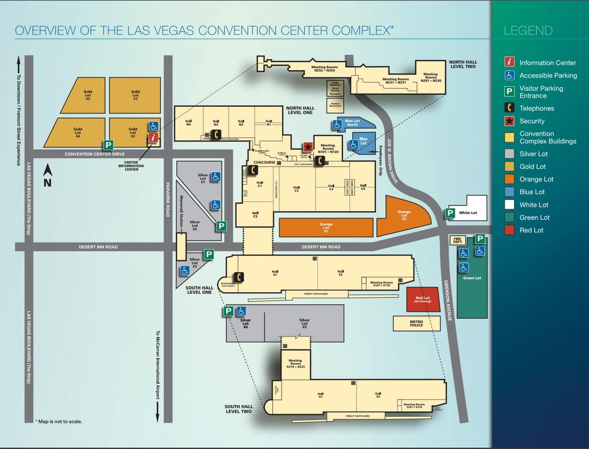 karta över Las Vegas convention center
