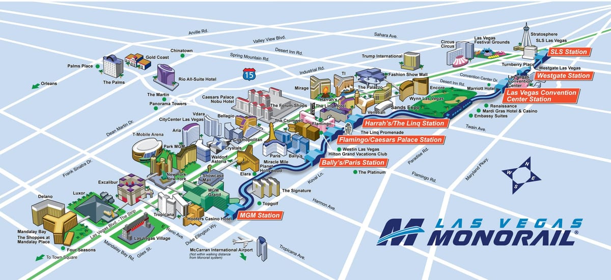 Vegas monorail karta