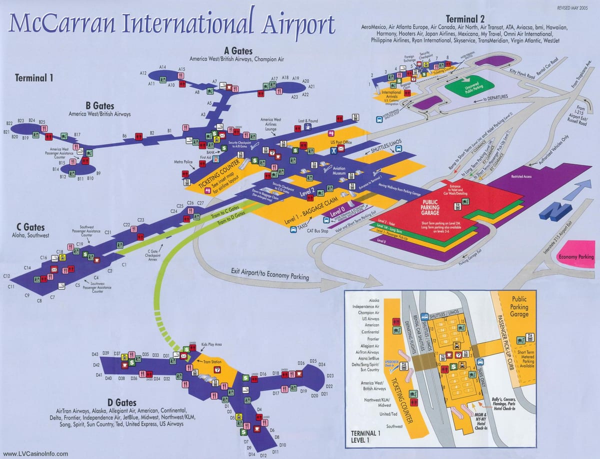 karta över McCarran flygplats