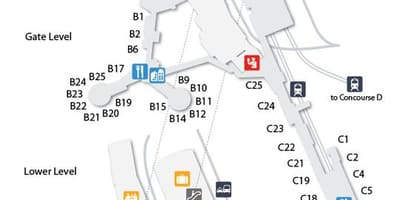 Karta över Las Vegas flygplats