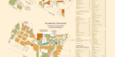 Karta över den Venetianska Las Vegas